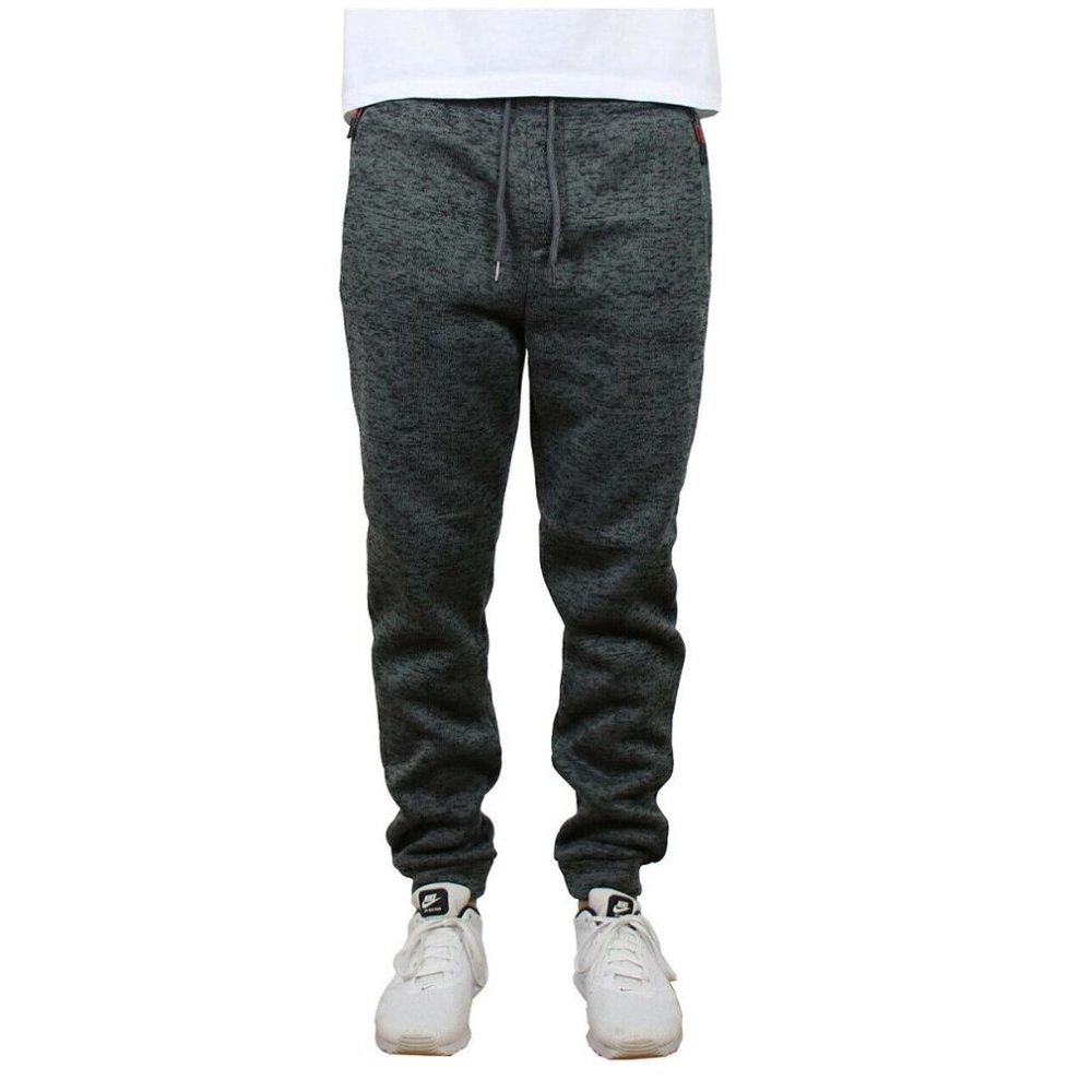 NWT Logan & Martin Jogger Pants Mens Medium Gray zip closure Pockets Drawstring